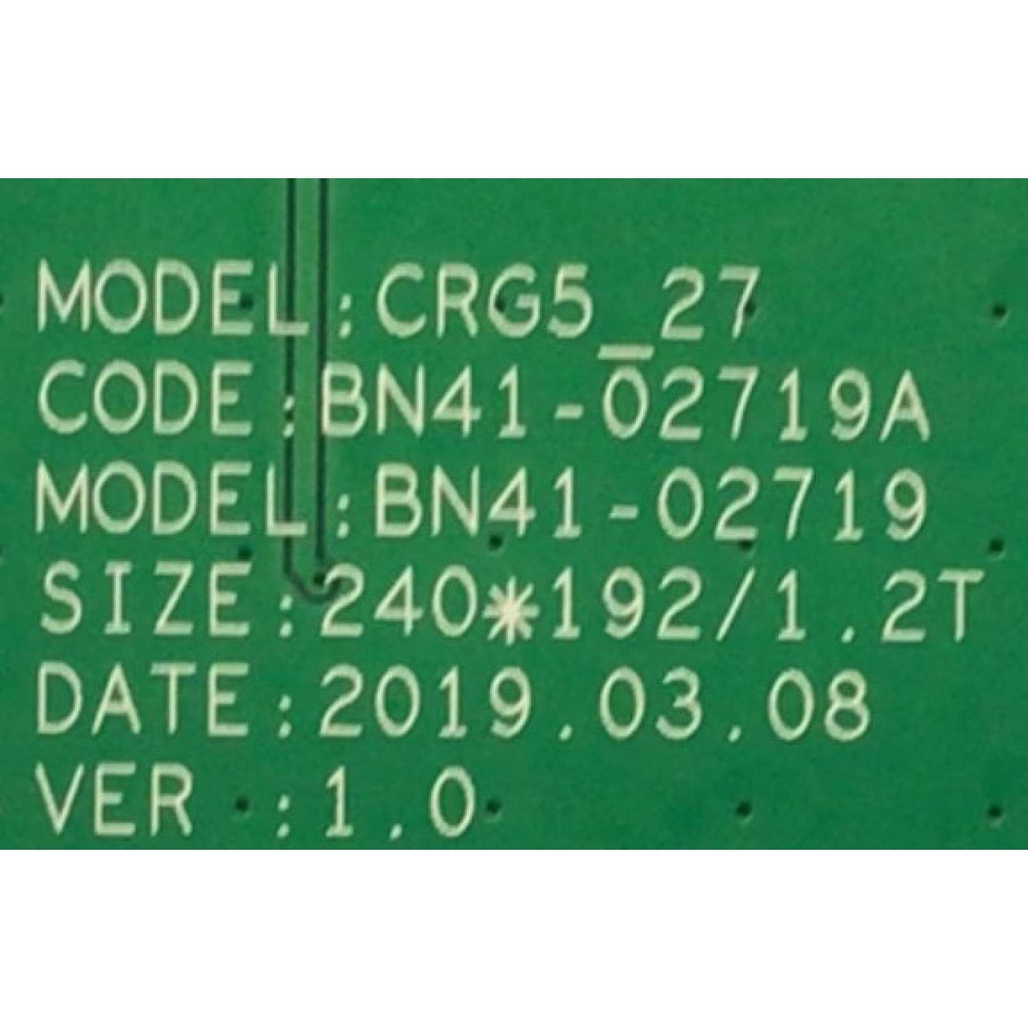 MAIN PARA MONITOR SAMSUNG / NUMERO DE PARTE BN94-16439A / BN41-02719A / BN9416439A / 16439A / PANEL CY-PR270DGHV1F / DISPLAY SG2701B01-C VER.2.2 / MODELO LC27RG50FQNXZA CB94 - Imagen 3